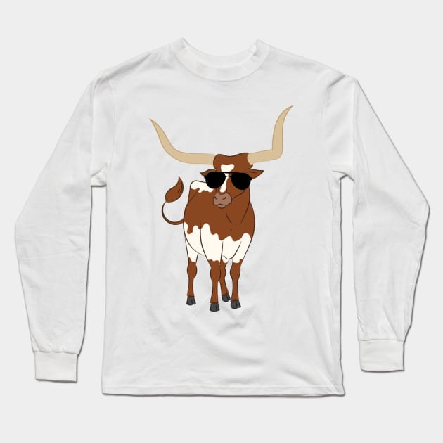 Cool Longhorn Long Sleeve T-Shirt by cnaukam